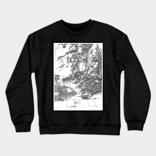 Gerald Dead and Perch the Undead Dragon Crewneck Sweatshirt